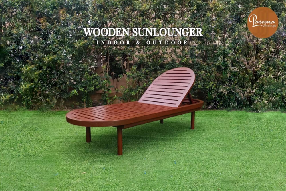 เตียงริมสระ PAREENA DECOR รุ่น ASTRA WOODEN SUNBED เตียงอาบแดด ไม้สัก